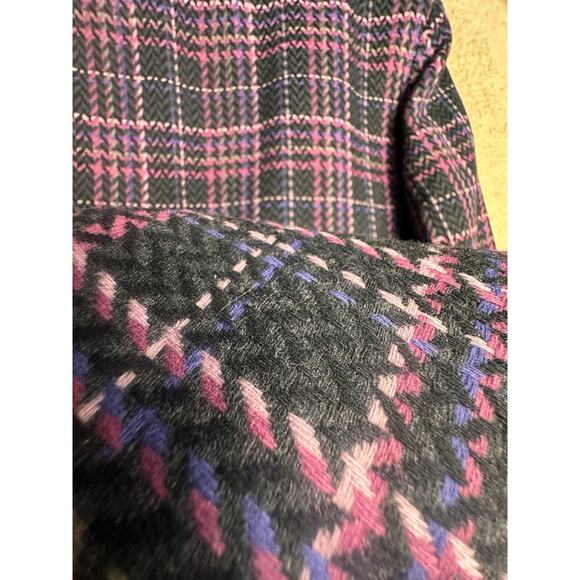 Vtg 80’s Pendleton Women Blazer 14 Pink Purple Gray Plaid 100% Virgin Wool USA - Picture 12 of 16